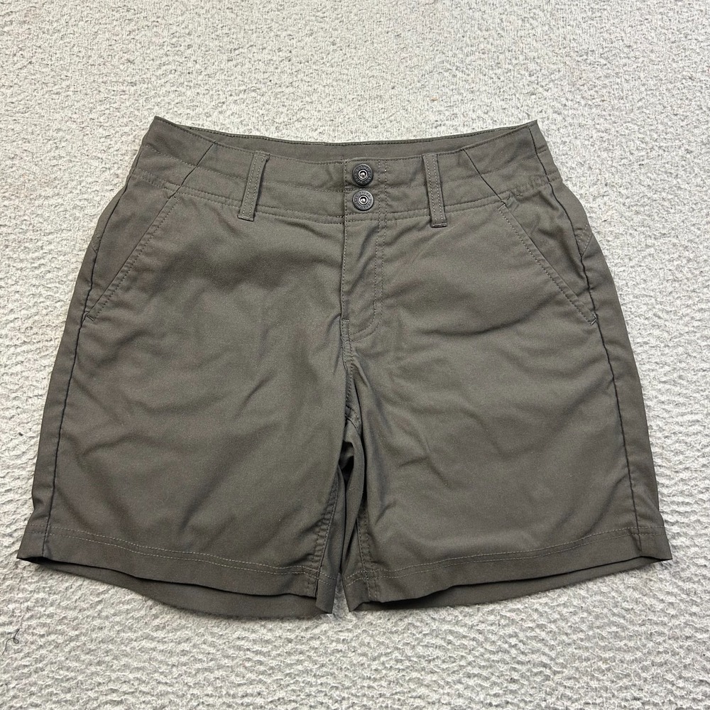 prAna Stretch Zion Halle Shorts Womens Gray Hiking Outdoor Trail Trailhead 4